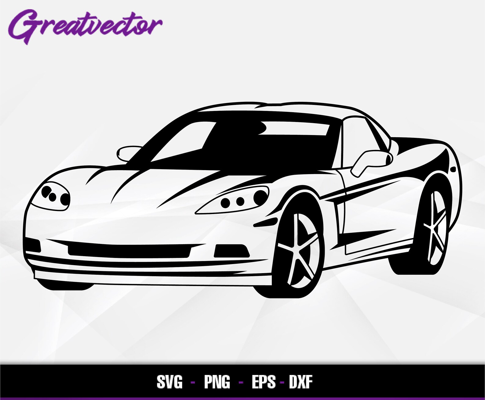 2005 Corvette Coupe L EPS - SVG - PNG - Dxf L Vector Art - Etsy