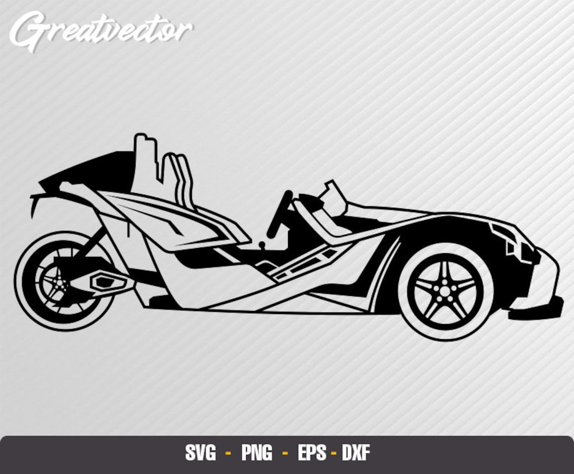 Polaris Slingshot sideview l EPS SVG PNG Dxf l Vector Etsy