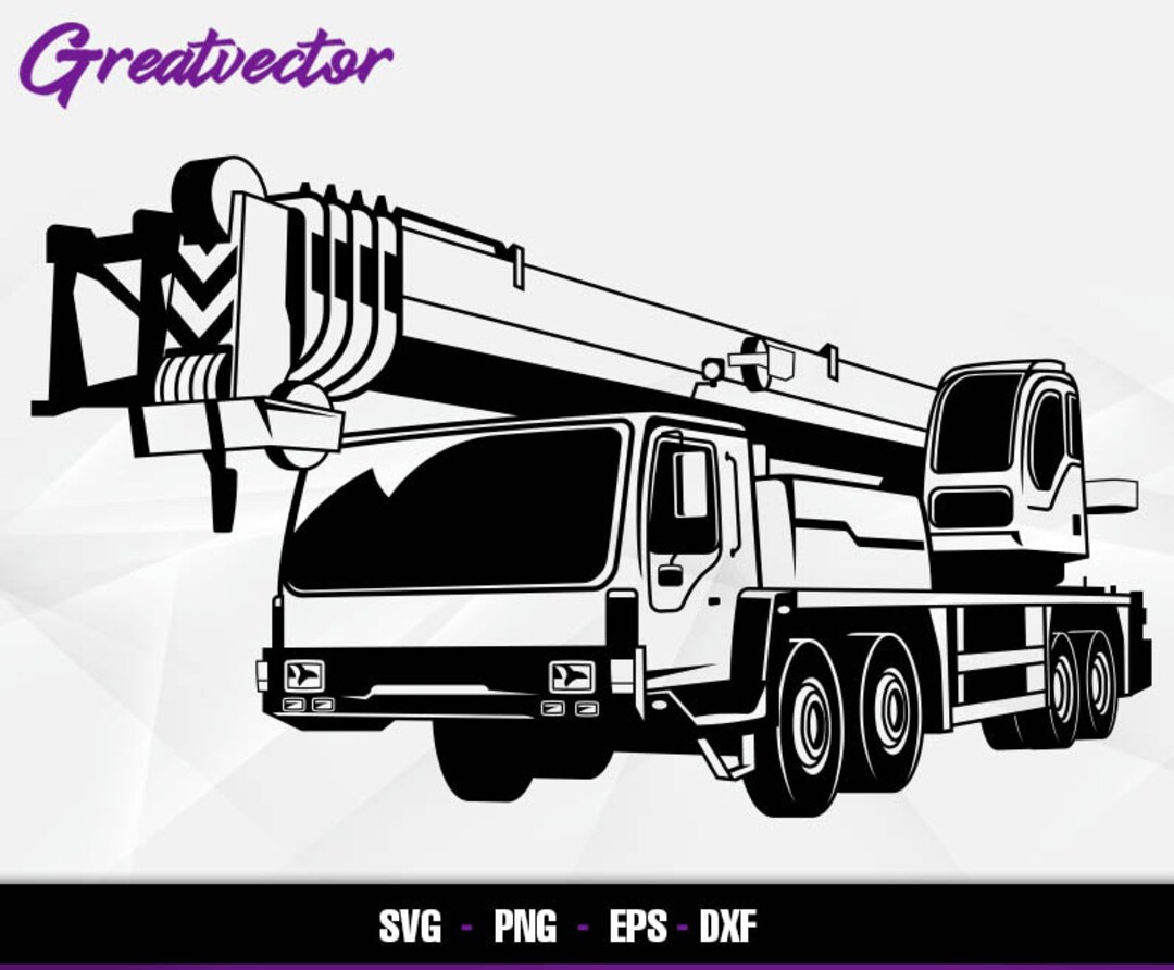 Mobil Crane L EPS - SVG - PNG - Dxf L Vector Art - Etsy Australia