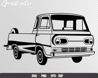 1964 Econoline Pickup l EPS - SVG - PNG - Dxf l Vektorkunst