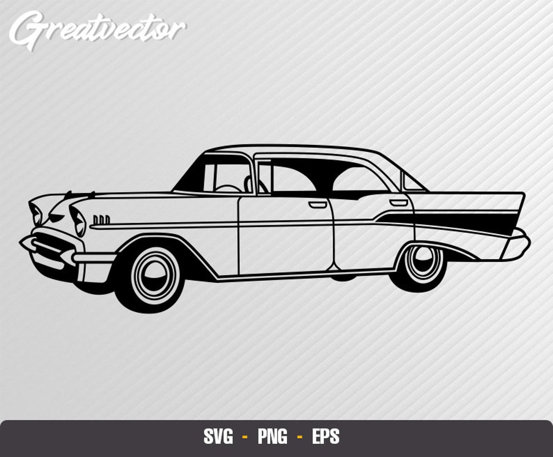 Bel Air 1957 L SVG - EPS - PNG L - Etsy