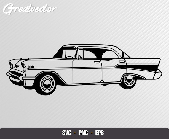 Bel Air 1957 L SVG EPS PNG L - Etsy