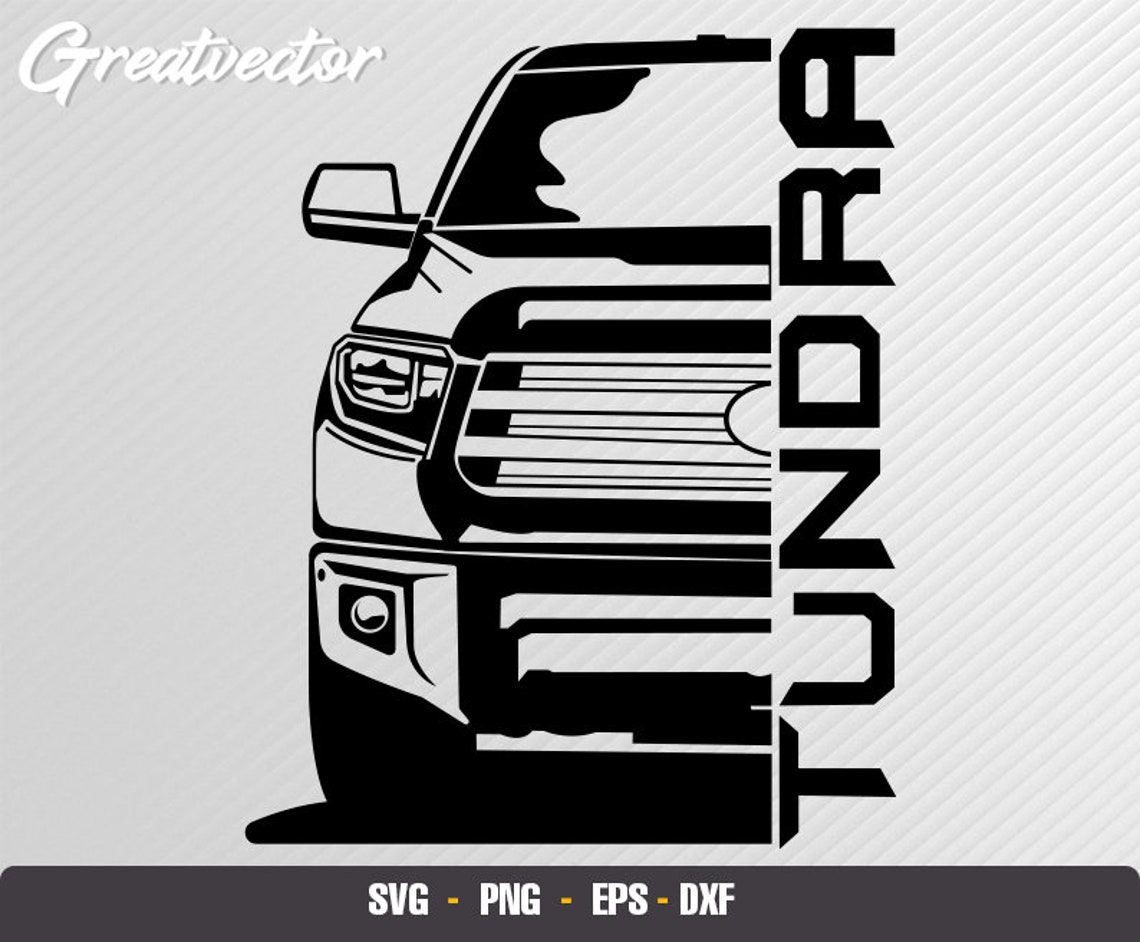 Pick up Tundra Front View L EPS SVG PNG Dxf L Vector Art Etsy