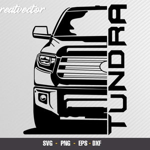 Pick up Tund front view l EPS - SVG - PNG - Dxf l Vector Art