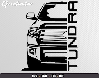 Pick up Tund front view l EPS - SVG - PNG - Dxf l Vector Art