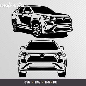 Rav 4 suv l EPS - SVG - PNG - Dxf l Vector Art