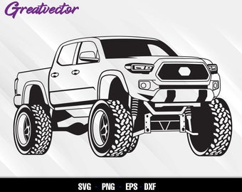 Tacoma lifted - EPS - SVG - PNG - Dxf Vector File