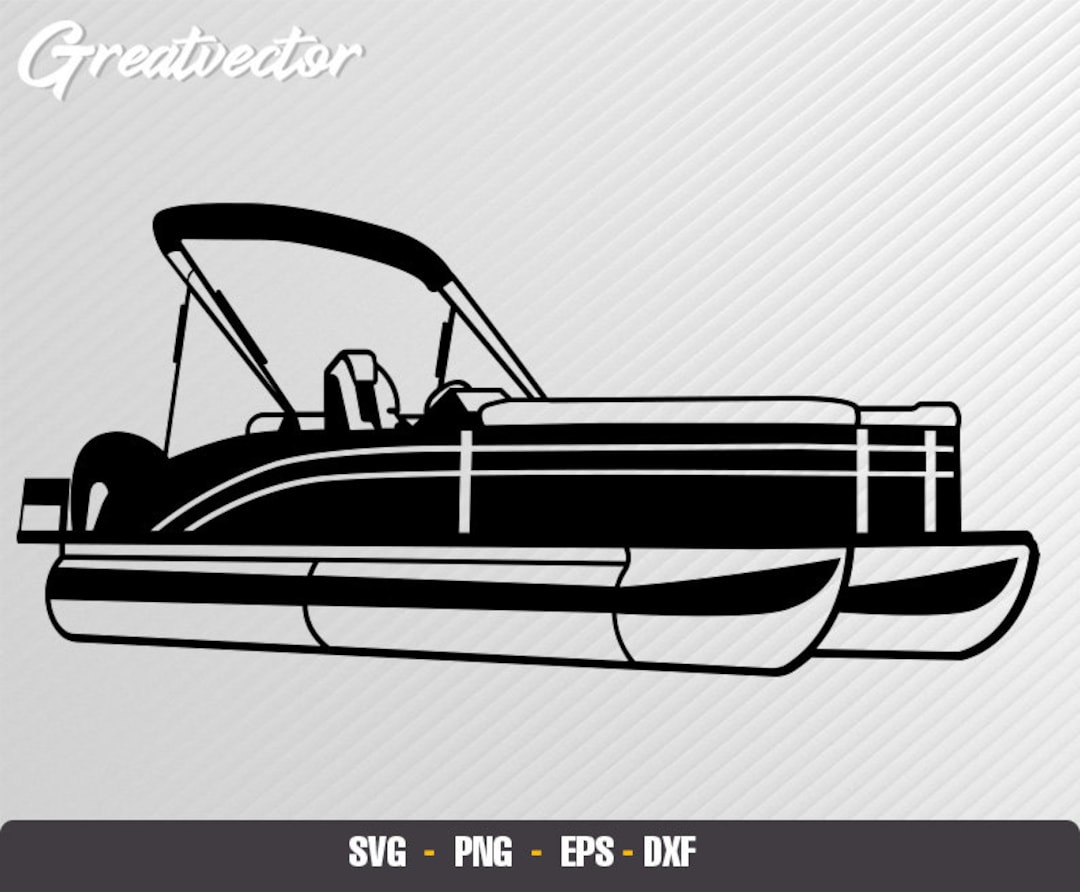 Pontoon Boat EPS SVG PNG Vector Art - Etsy