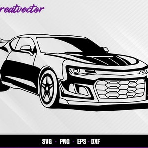 Camaro ZL1 l EPS - SVG - PNG - Dxf l Vector Art