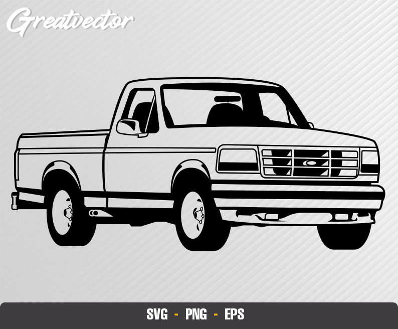 F 150 lightning 1993 - EPS - SVG - PNG - Vector File