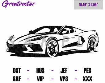 2021 Corvette Convertible C8 l DST - PES - EXP l Embroidery Art
