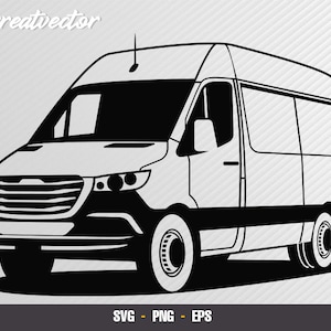 Sprinter Van SVG - EPS - PNG vector file