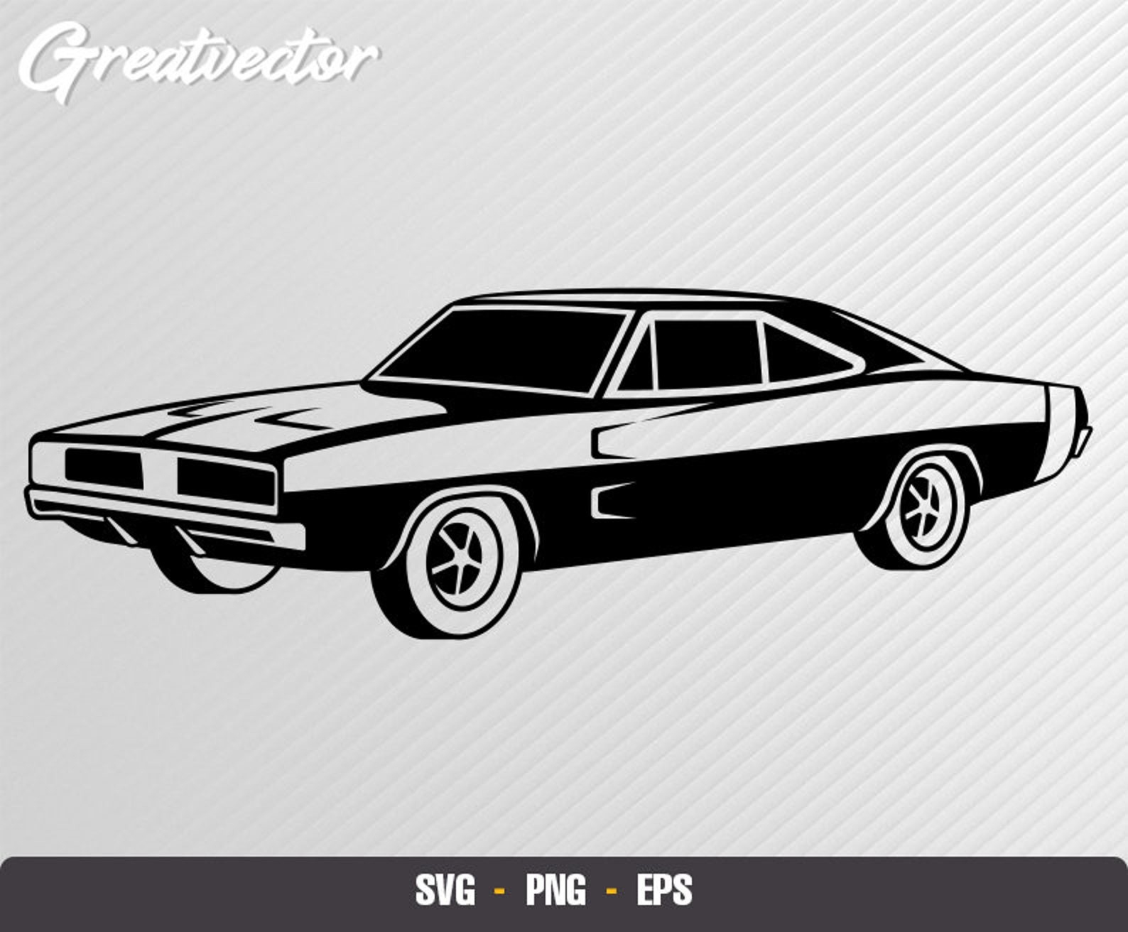 1969 Charger R / T l EPS SVG PNG Dxf l Vector Art Etsy