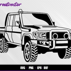 Land Cruiser Namib l EPS - SVG - PNG - Dxf l Vector Art