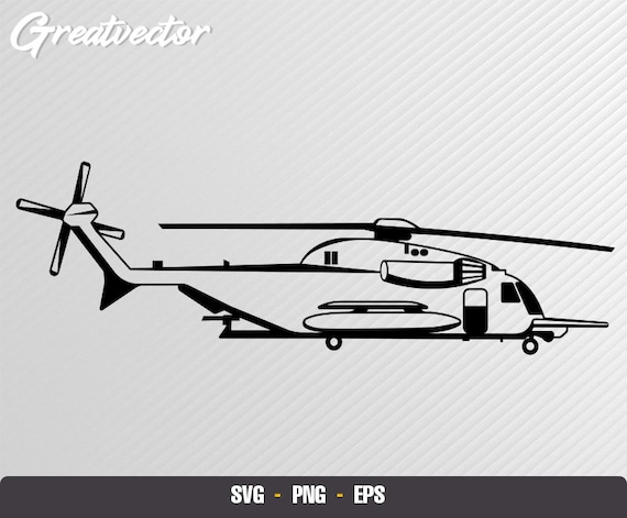 Sikorsky S-65 / Ch-53 Sea Stallion Helicopter EPS SVG - Etsy