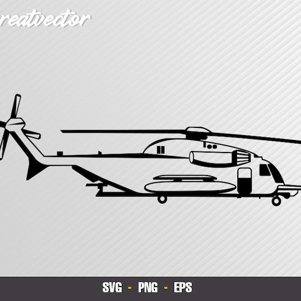 Sikorsky s-65 / ch-53 Sea Stallion helicopter - EPS - SVG - PNG - Vector art