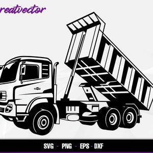 Tipper Truck l EPS - SVG - PNG - Dxf l Vector Art