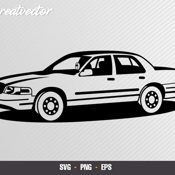 Crown Victoria l EPS - SVG - PNG - Dxf l Vector Art