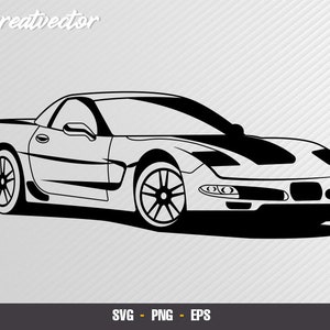 C5 Corvette 1997-2004 - EPS - SVG - PNG - Vektordatei