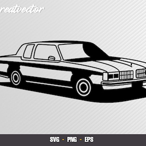 1981 oldsmobile delta 88 l EPS - SVG - PNG - Dxf l Vector Art