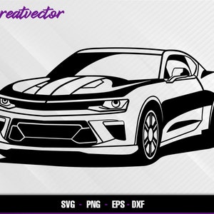 Camaro 50th Anniversary Edition l EPS - SVG - PNG - Dxf l Vector Art