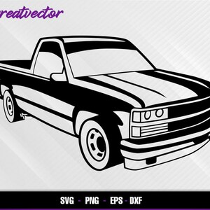 Silverado 1994 pickup l EPS - SVG - PNG - Dxf l Vector Art
