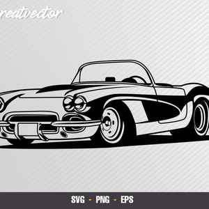 Corvette C1 1962 - EPS - SVG - PNG - Vector File