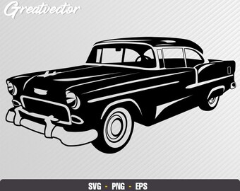Bel Air 1955 l SVG - EPS - PNG l