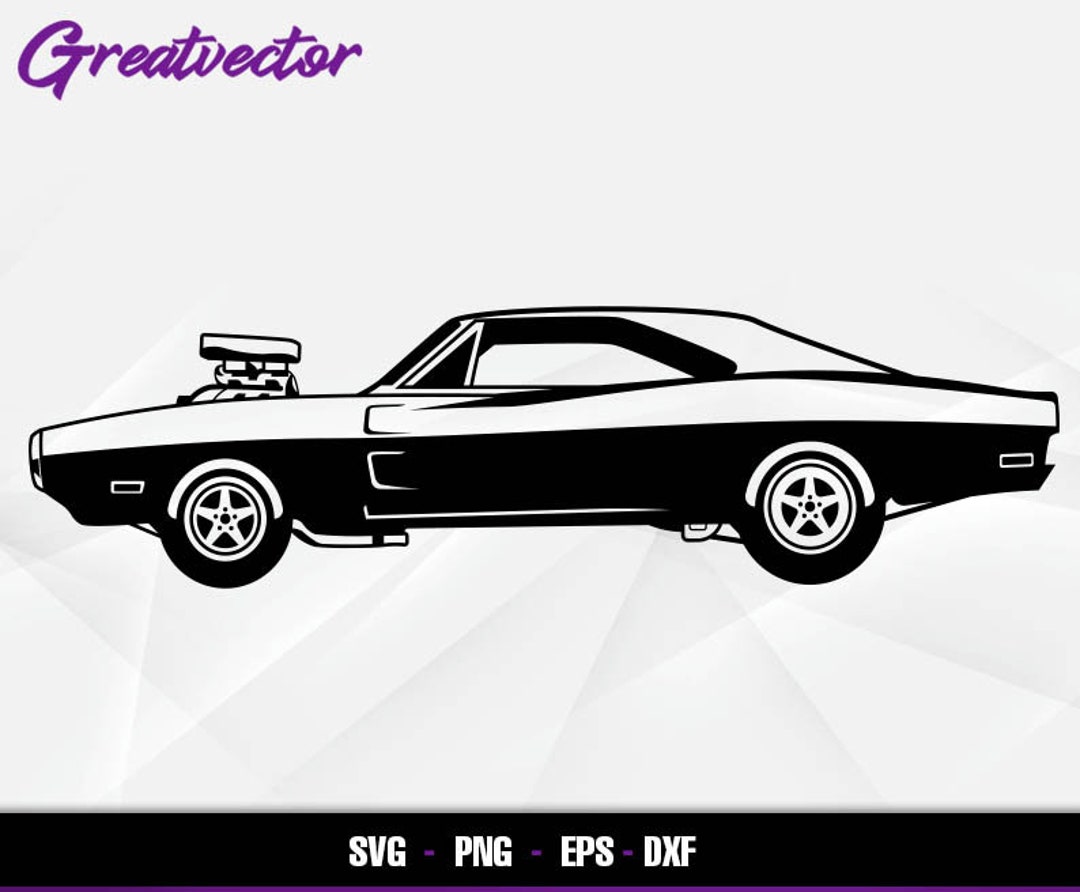 1970 Charger R/T Movie Car L EPS SVG PNG Dxf L Vector - Etsy