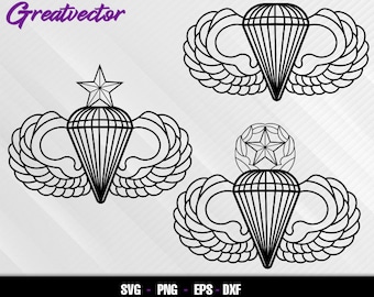 Insigne US Army - Parachutiste Maître Ailes De Saut Aéroportées - Noir - Neuf