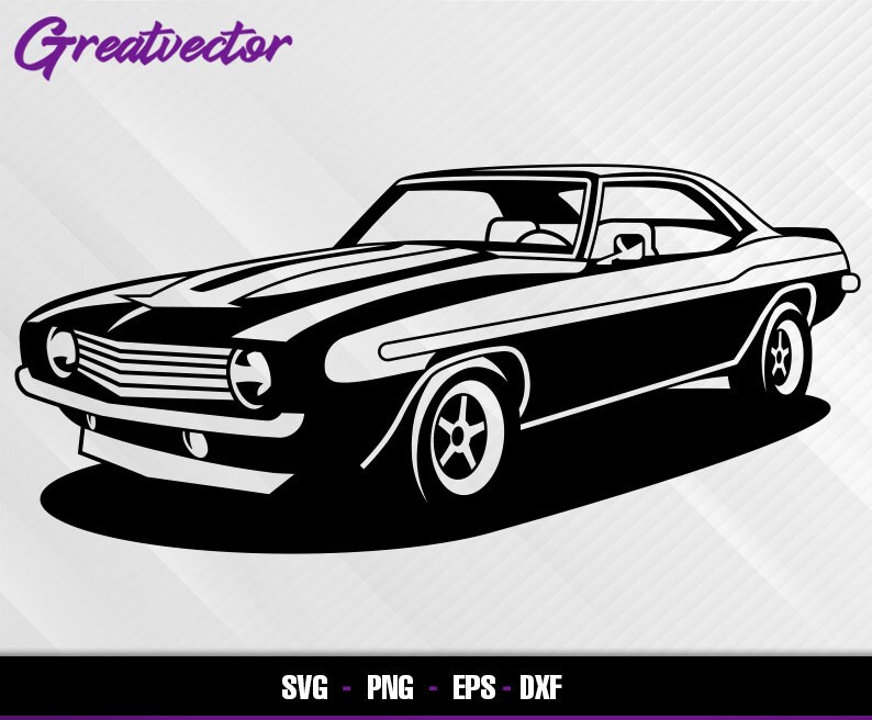 1969 Chevrolet Camaro Yenko - American Muscle Car L EPS - SVG - PNG ...