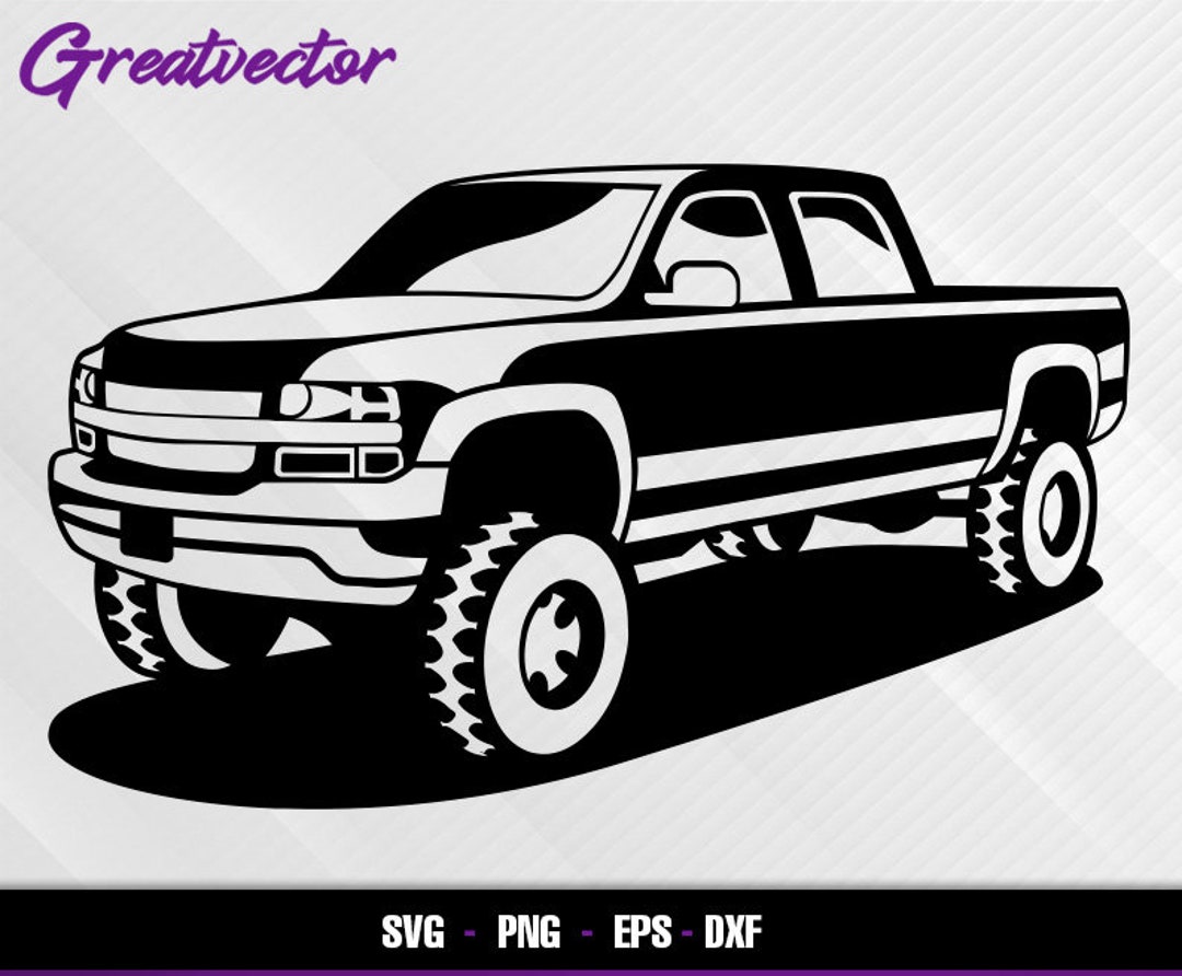 2002 C Silverado 2500 L EPS SVG PNG Dxf L Vector Art Etsy
