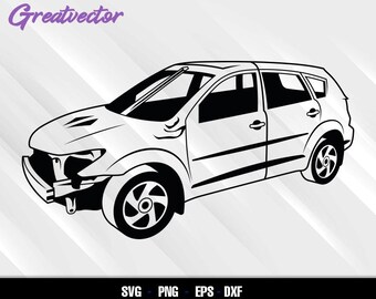Crashed Minivan SVG | Demolition Van Silhouette | Derby Car Clipart for Cricut and Laser Cut Files