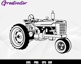 Model M Tractor l EPS - SVG - PNG - Dxf l Vector Art