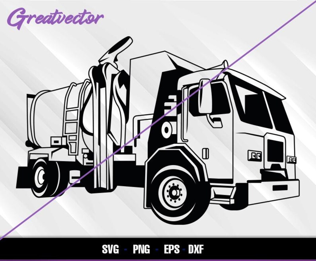 Carton Side Loading Svg Side Load Garbage Truck Svg Png Eps Dxf | Sanitation Vehicle Clipart ...