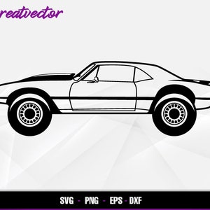 1967 Camaro Z28 Movie Car l EPS - SVG - PNG - Dxf l Vector Art