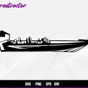 Pro v Bass Boat l EPS - SVG - PNG - Dxf l Vector Art