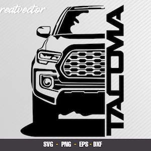 Pick up Taco front view l EPS - SVG - PNG - Dxf l Vector Art