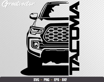 Pick up Taco front view l EPS - SVG - PNG - Dxf l Vector Art