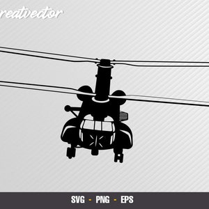 Boeing Ch-47 Chinook - EPS - SVG - PNG - Vector File