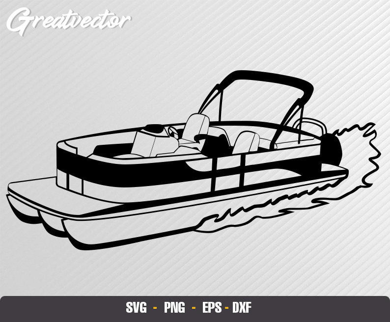 Pontoon Clipart Svg File Pontoon Boat Svg Pontoon Svg Etsy Images