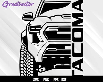 Tacoma Trd Pro SVG EPS PNG Dxf - off road truck vector silhouette cricut laser cut file