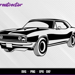 Camaro 1967 l EPS - SVG - PNG - Dxf l Vector Art
