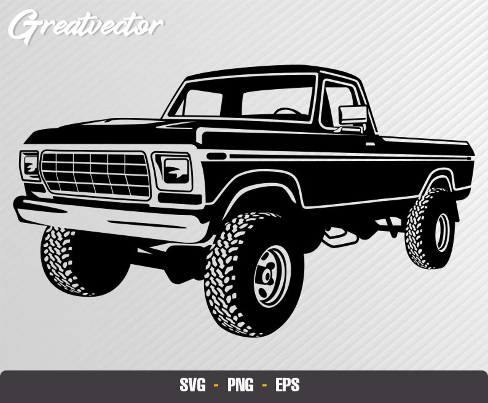 1978 Pickup Truck SUV - F 100 Vector - F150 Pickup - Car Vector - Car ...