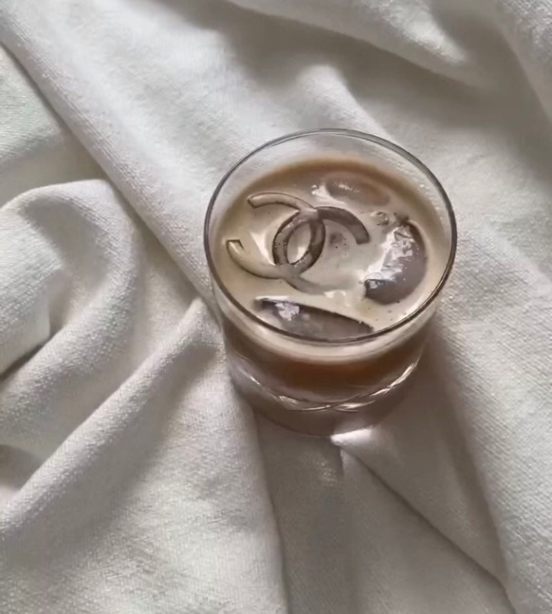 CC Chanel Luxury Ice cube silicone mold tray for iced coffees Etsy