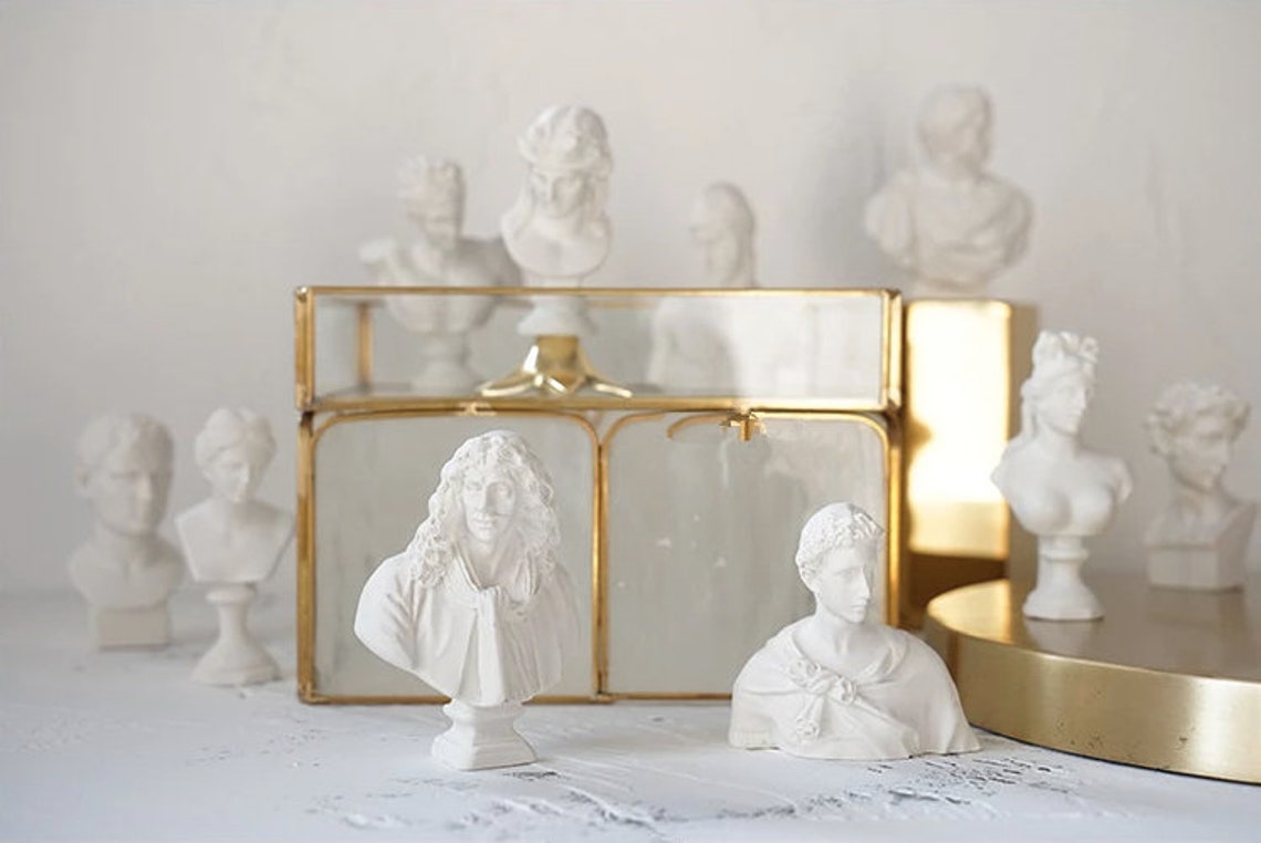 Greece Mini Greek Bust Figurine Statues Mythology Decor Etsy