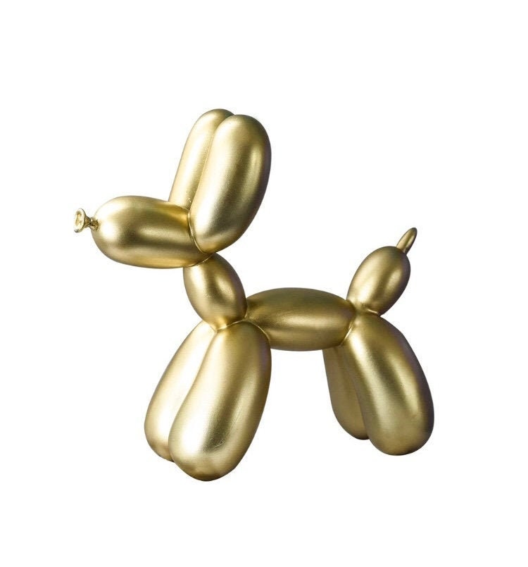 Matte Gold Balloon Dog Figurine Statue Home Decor Sculpture Etsy