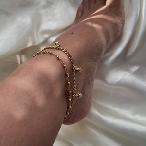 Gold Anklets with Bells for Women / Gold Chain Anklets / Cambodian Jewelry / Cambodian Anklet / Goddess Anklets / Anklets with Charms