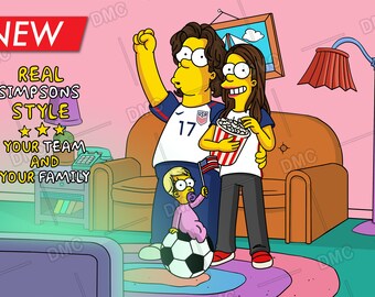 Football Soccer Custom Cartoon Caricature Football Etsy