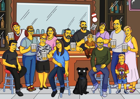 The Moe's Bar Background Crowded Bar Scene Custom - Etsy Finland The Moe's Bar Background Crowded Bar Scene Custom - Etsy Finland
